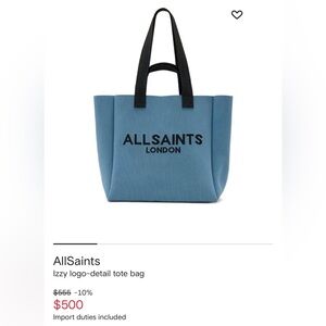 ALLSAINTS  london izzy logo tote